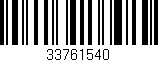Código de barras (EAN, GTIN, SKU, ISBN): '33761540'