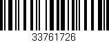 Código de barras (EAN, GTIN, SKU, ISBN): '33761726'