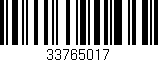 Código de barras (EAN, GTIN, SKU, ISBN): '33765017'