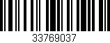 Código de barras (EAN, GTIN, SKU, ISBN): '33769037'