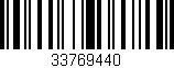 Código de barras (EAN, GTIN, SKU, ISBN): '33769440'