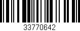 Código de barras (EAN, GTIN, SKU, ISBN): '33770642'
