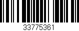 Código de barras (EAN, GTIN, SKU, ISBN): '33775361'