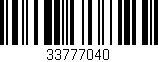 Código de barras (EAN, GTIN, SKU, ISBN): '33777040'