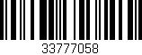 Código de barras (EAN, GTIN, SKU, ISBN): '33777058'