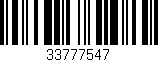 Código de barras (EAN, GTIN, SKU, ISBN): '33777547'