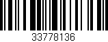 Código de barras (EAN, GTIN, SKU, ISBN): '33778136'