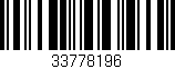 Código de barras (EAN, GTIN, SKU, ISBN): '33778196'