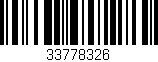 Código de barras (EAN, GTIN, SKU, ISBN): '33778326'