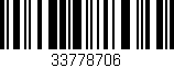 Código de barras (EAN, GTIN, SKU, ISBN): '33778706'