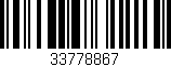 Código de barras (EAN, GTIN, SKU, ISBN): '33778867'
