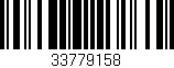 Código de barras (EAN, GTIN, SKU, ISBN): '33779158'