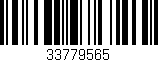 Código de barras (EAN, GTIN, SKU, ISBN): '33779565'