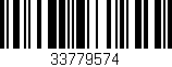 Código de barras (EAN, GTIN, SKU, ISBN): '33779574'