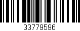 Código de barras (EAN, GTIN, SKU, ISBN): '33779596'