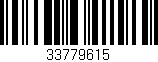 Código de barras (EAN, GTIN, SKU, ISBN): '33779615'