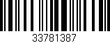 Código de barras (EAN, GTIN, SKU, ISBN): '33781387'