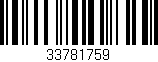 Código de barras (EAN, GTIN, SKU, ISBN): '33781759'