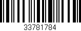 Código de barras (EAN, GTIN, SKU, ISBN): '33781784'
