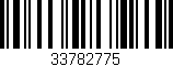 Código de barras (EAN, GTIN, SKU, ISBN): '33782775'