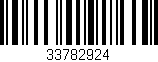 Código de barras (EAN, GTIN, SKU, ISBN): '33782924'