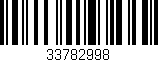 Código de barras (EAN, GTIN, SKU, ISBN): '33782998'