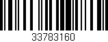 Código de barras (EAN, GTIN, SKU, ISBN): '33783160'