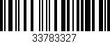 Código de barras (EAN, GTIN, SKU, ISBN): '33783327'