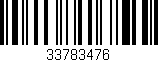 Código de barras (EAN, GTIN, SKU, ISBN): '33783476'