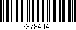 Código de barras (EAN, GTIN, SKU, ISBN): '33784040'