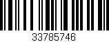 Código de barras (EAN, GTIN, SKU, ISBN): '33785746'