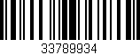 Código de barras (EAN, GTIN, SKU, ISBN): '33789934'