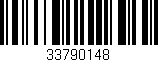 Código de barras (EAN, GTIN, SKU, ISBN): '33790148'