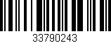Código de barras (EAN, GTIN, SKU, ISBN): '33790243'