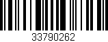 Código de barras (EAN, GTIN, SKU, ISBN): '33790262'