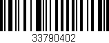 Código de barras (EAN, GTIN, SKU, ISBN): '33790402'