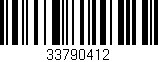 Código de barras (EAN, GTIN, SKU, ISBN): '33790412'