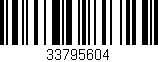 Código de barras (EAN, GTIN, SKU, ISBN): '33795604'