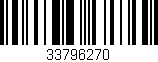 Código de barras (EAN, GTIN, SKU, ISBN): '33796270'