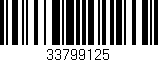 Código de barras (EAN, GTIN, SKU, ISBN): '33799125'