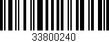 Código de barras (EAN, GTIN, SKU, ISBN): '33800240'
