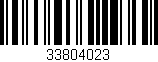 Código de barras (EAN, GTIN, SKU, ISBN): '33804023'