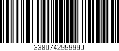 Código de barras (EAN, GTIN, SKU, ISBN): '3380742999990'