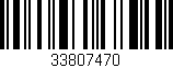 Código de barras (EAN, GTIN, SKU, ISBN): '33807470'