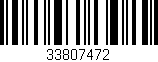 Código de barras (EAN, GTIN, SKU, ISBN): '33807472'