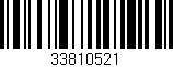 Código de barras (EAN, GTIN, SKU, ISBN): '33810521'