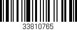 Código de barras (EAN, GTIN, SKU, ISBN): '33810765'