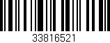 Código de barras (EAN, GTIN, SKU, ISBN): '33816521'