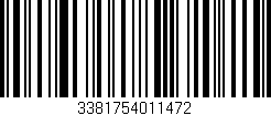 Código de barras (EAN, GTIN, SKU, ISBN): '3381754011472'