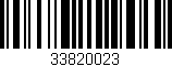 Código de barras (EAN, GTIN, SKU, ISBN): '33820023'